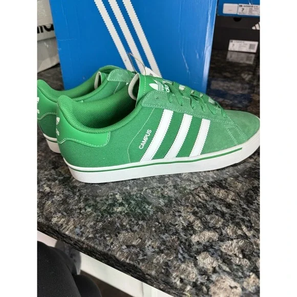 Adidas Originals Campus VulcAthletic Shoe Green Sneakers Footwear JQ0052 11.5